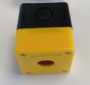 [AQEL06-0017] CAJA AMARILLA SETA EMERGENCIA || OMRON || A22Z-B101Y || CAJA AMARILLA SETA PULSAR-GIRAR D40MM ||