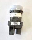 [AQEL06-0093] CONJUNTO INDICADOR ILUM BLANCO || OMRON || M22N-BN-TWA-WC || CABEZA INDICADOR ILUM BLANCO, LISO,  LED BLANCO 24VAC/DC